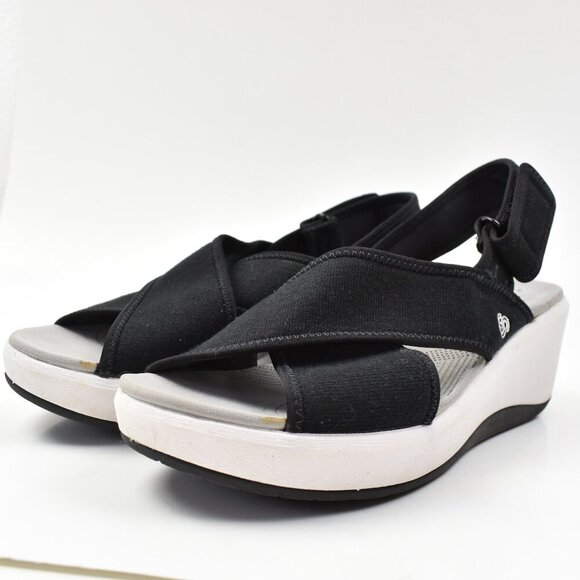 Clarks Cloudsteppers Cali Cove Wedge Platform Sandals - 8.5 - Picture 6 of 13